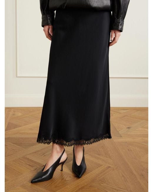 Aeyde Black Carla Slingback-Pumps Aus Leder