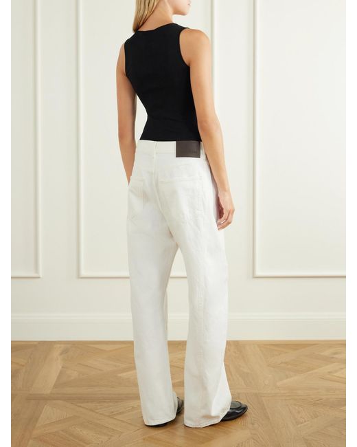 Kallmeyer White Callum High-Rise Wide-Leg Jeans