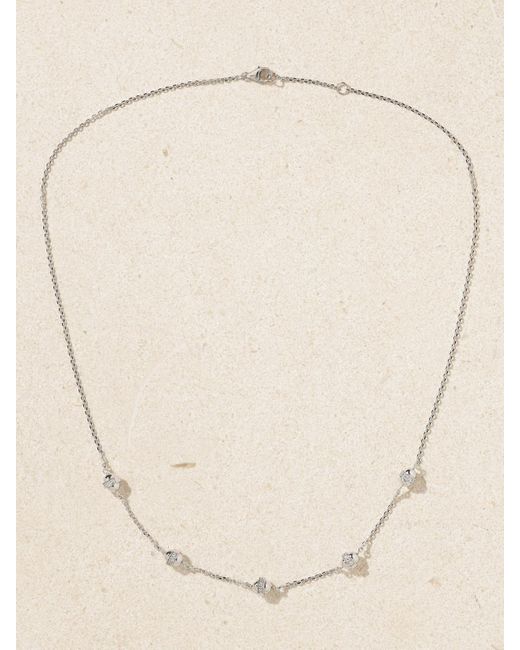 L'Atelier Nawbar Natural The 5 Dots Kette Aus 18 Karat Weißgold Mit Diamanten