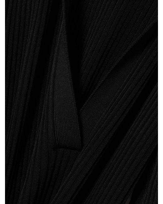 Jonathan Simkhai Black Pati Ribbed-Knit Midi Dress