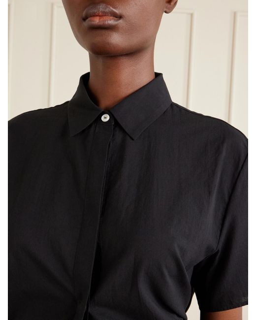 Lido Black Cotton Shirt
