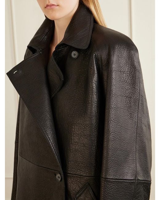 Magda Butrym Black Textured-Leather Jacket