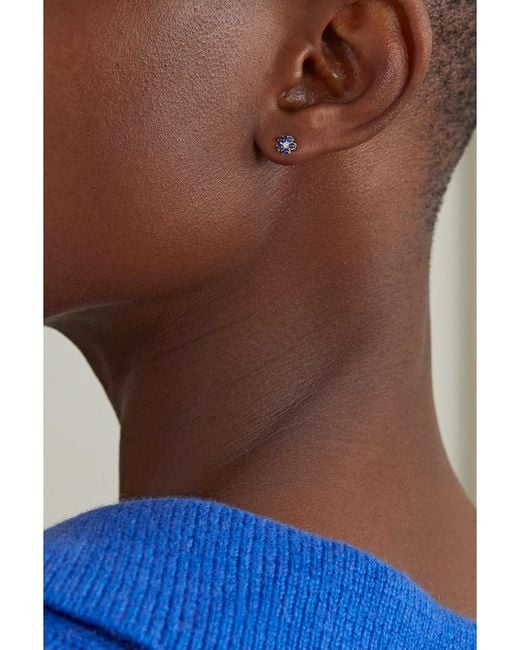 Jennifer Meyer Blue 18-Karat, Lapis Lazuli And Diamond Earrings