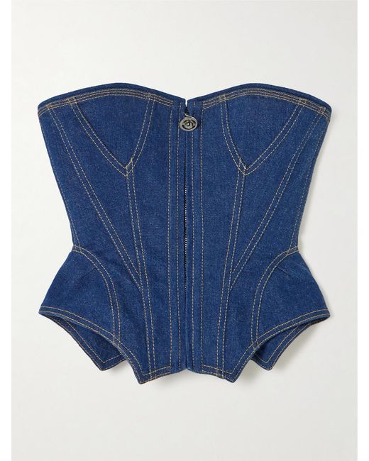 Vivienne Westwood Blue Embellised Denim Corset