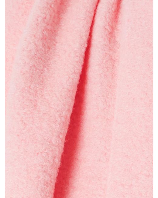 Jil Sander Pink Cape-Effect Draped Wool-Blend Coat