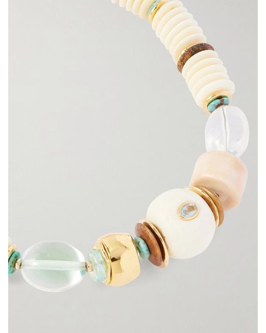 Lizzie Fortunato Metallic Coquina-Plated-Stone Necklace