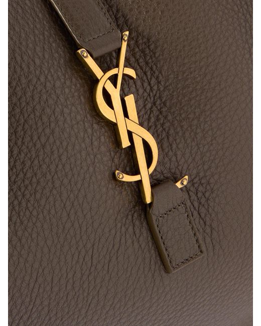 Sac À Main En Cuir Texturé Le 5 À 7 Bea Saint Laurent en coloris Brown