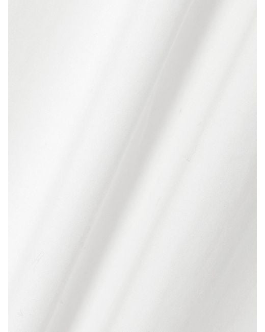 Proenza Schouler White Kayla Cropped Cotton-Poplin Wide-Leg Pants