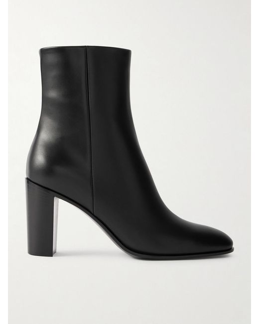 Gianvito Rossi Black Vitello Glove 85 Leather Ankle Boots