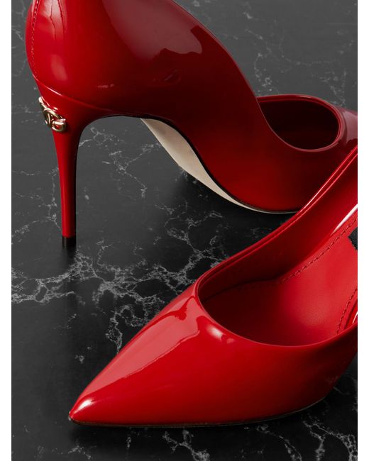Dolce & Gabbana Red Vernice Patent-Leather Pumps