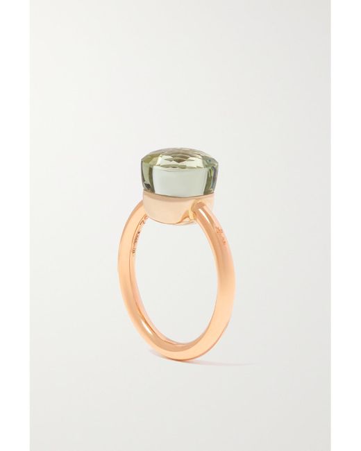 Pomellato Metallic Nudo Petit 18-Karat Rose Prasiolite Ring