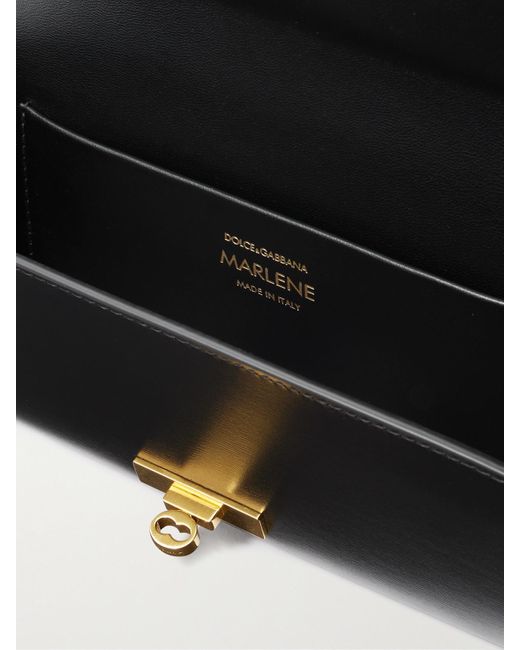 Dolce & Gabbana Black Marlene Schultertasche Aus Leder