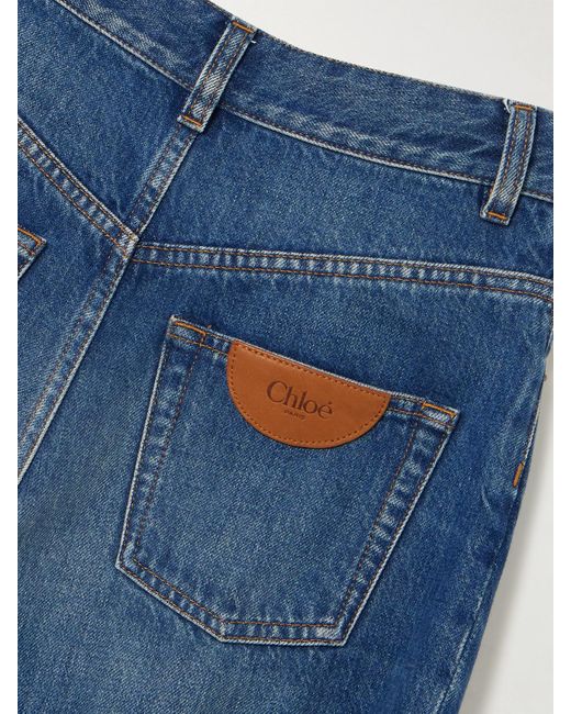 Chloé Blue High-Rise Wide-Leg Jeans