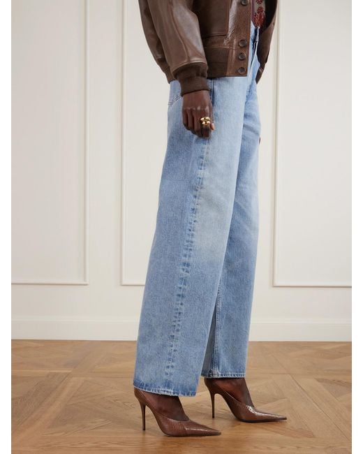 AMINA MUADDI Brown Anok Snake Pumps