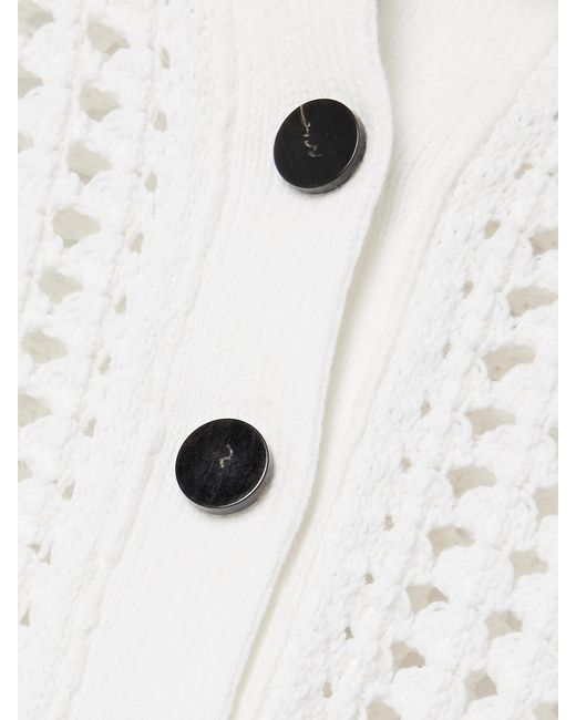 Proenza Schouler White Micah Crocheted Mini Dress