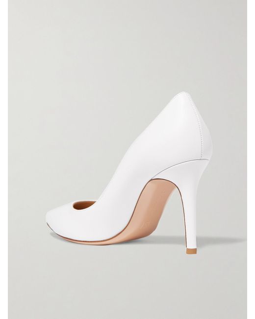 Gianvito Rossi White Gianvito 85 Leather Pumps