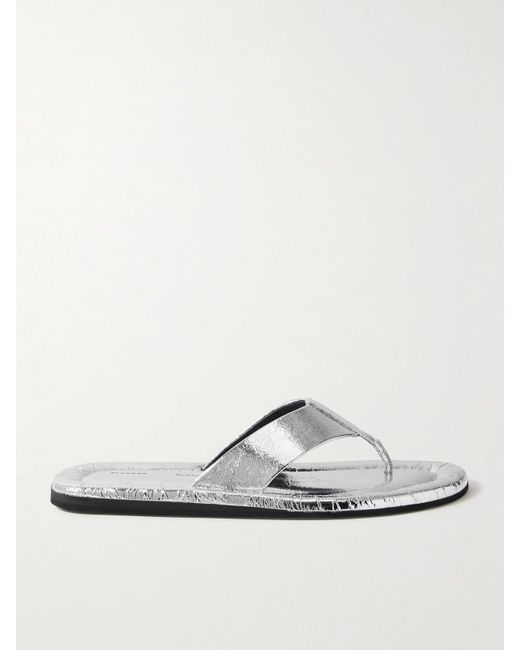 Proenza Schouler White Cooper Zehensandalen Aus Metallic-Leder