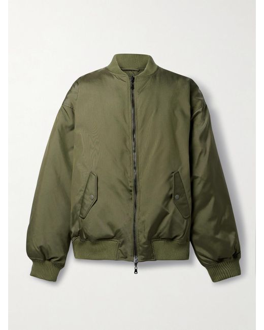 Wardrobe NYC Green Reversible Quilted Shell Bomber Jacket