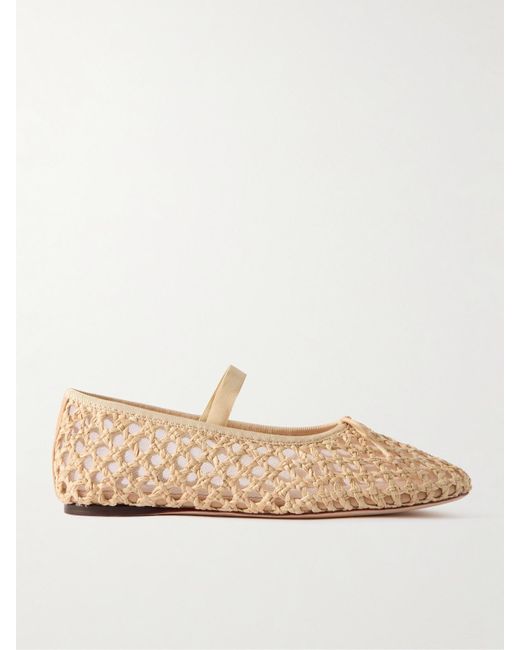 Loeffler Randall Natural Leonie Woven Raffia Ballet Flats