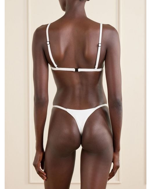 Matteau White Petite Triangle Bikini Top