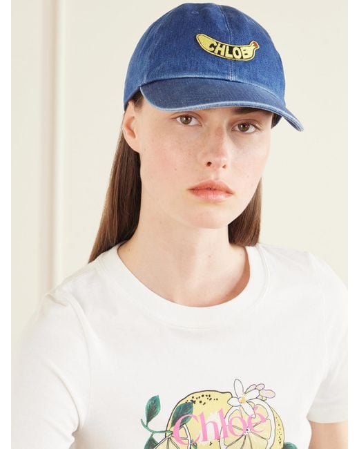 Chloé Blue Denim Cap