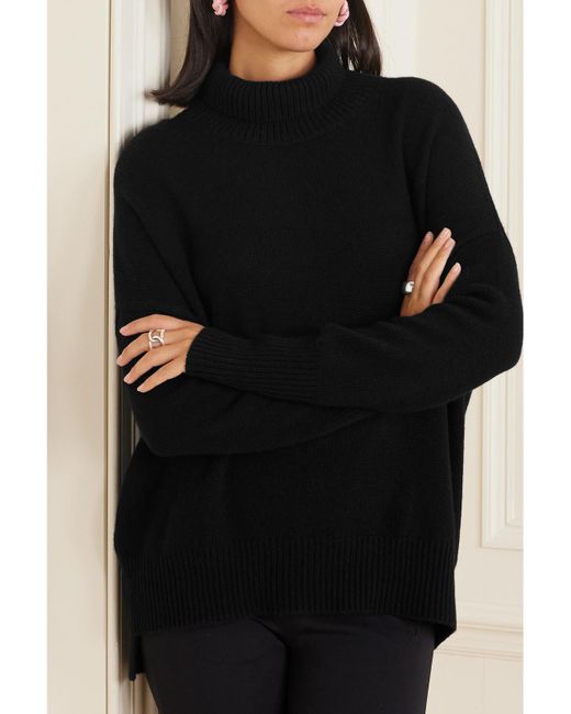 Lisa Yang Black Heidi Cashmere Turtleneck Sweater