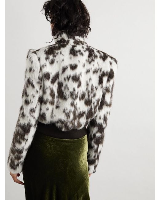 Veste À Double Boutonnage En Laine Mélangée À Imprimé Vache Dries Van Noten en coloris Black