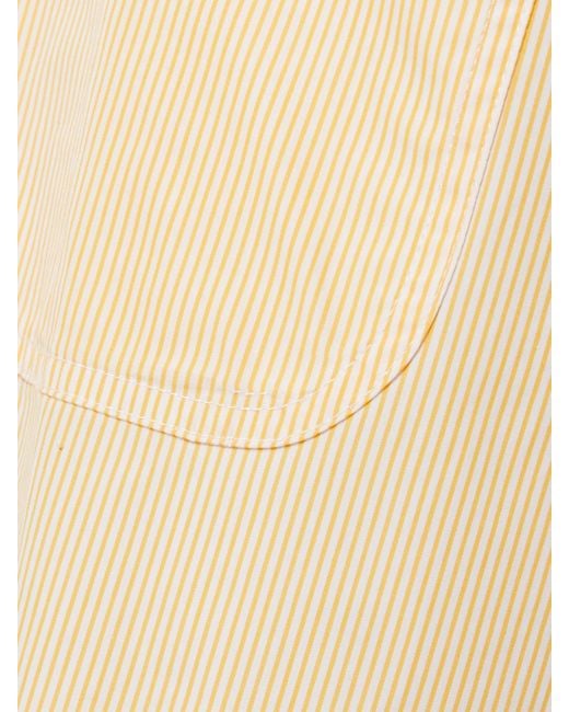Twp Natural Main St. Striped Cotton-Poplin Wide-Leg Pants
