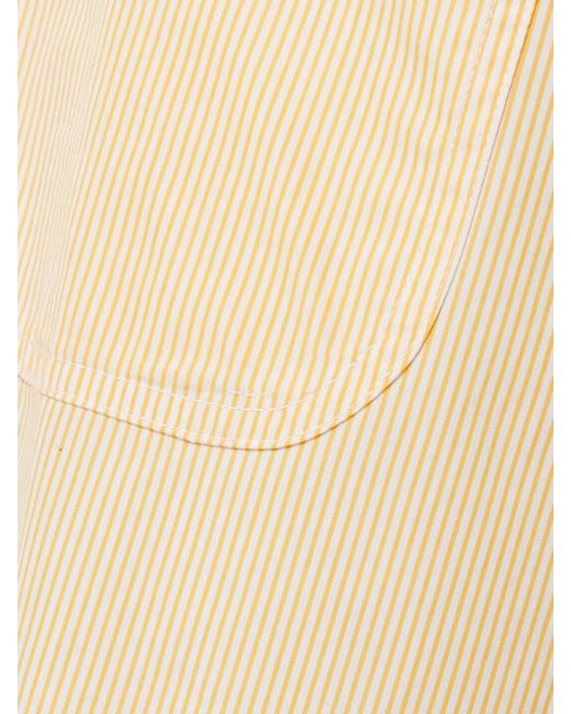 Pantalon Large En Popeline De Coton À Rayures Main St Twp en coloris Natural