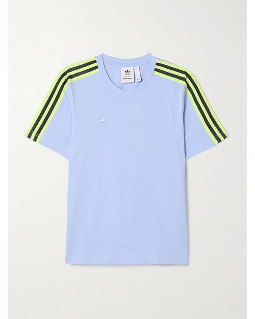 Adidas Originals Blue Wales Bonner Webbing-Trimmed Organic Cotton-Jersey T-Shirt