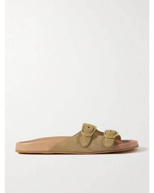 Chloé Brown Polly Suede Slides