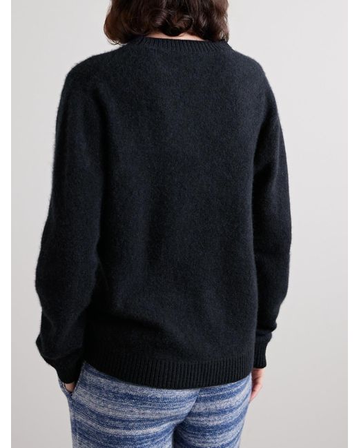 The Elder Statesman Blue Monterey Brushed-Cashmere Sweater