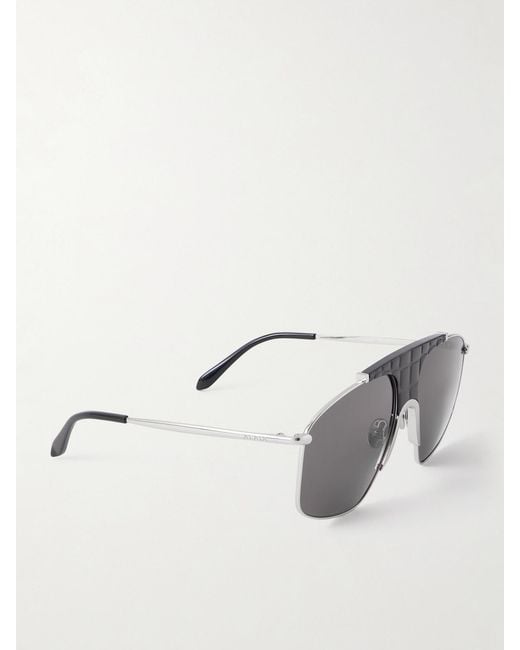 Alaïa Metallic Aviator-Style-Tone And Acetate Sunglasses