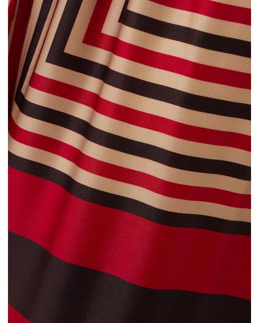 Faithfull The Brand Red Jensen Hose Mit Weitem Bein Aus Gestreiftem Satin