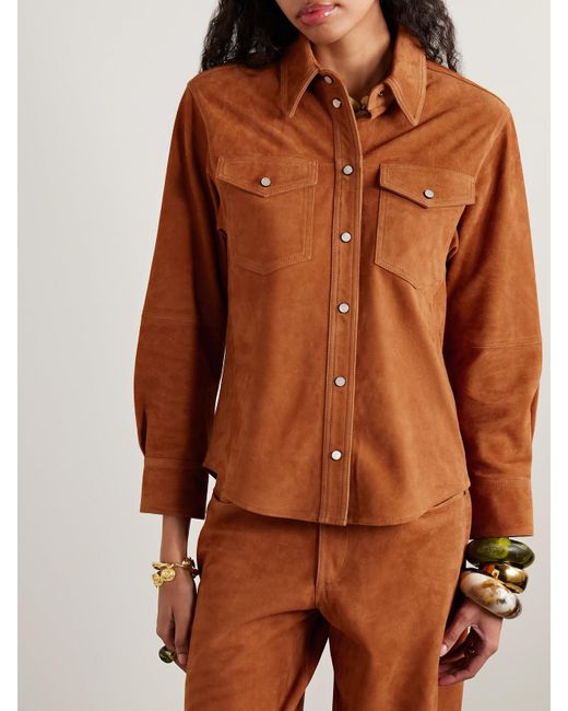 Chemise En Daim Delcia Isabel Marant en coloris Brown