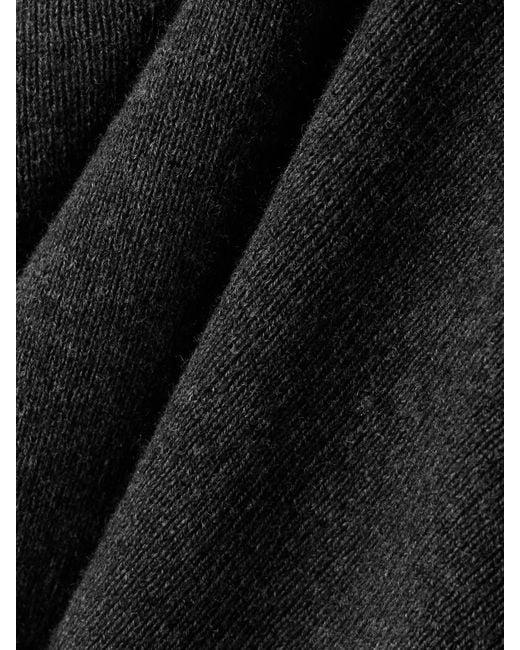 Lisa Yang Black Vivian Ribbed Cotton And Cashmere-Blend T-Shirt