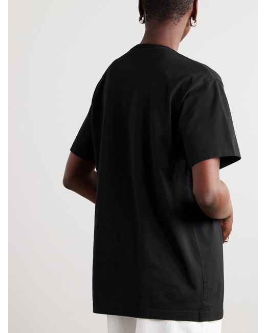 Totême  Black T-Shirt Aus Baumwoll-Jersey