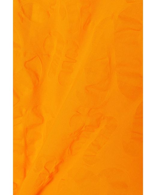 Nanushka Orange Lycka Organic Cotton-Jacquard Mini Skirt