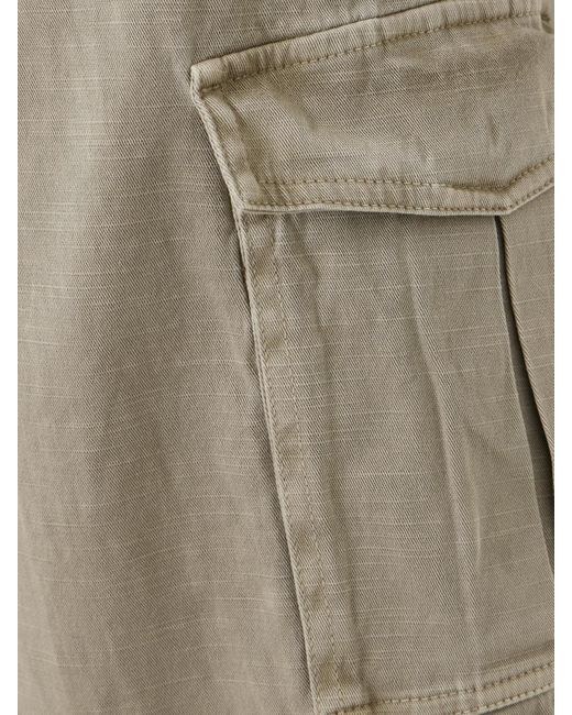 James Perse White Cotton-Blend Twill Straight-Leg Cargo Pants