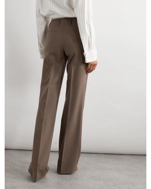 Dries Van Noten Brown Woven Straight-Leg Pants