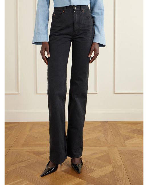 Saint Laurent Blue 70's High-Rise Straight-Leg Jeans