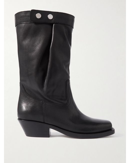 Isabel Marant Black Ademe Leather Ankle Boots
