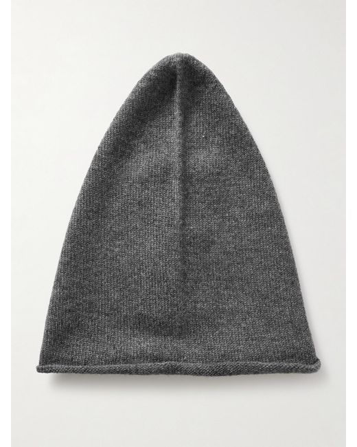 The Elder Statesman Gray Stacked Cashmere Beanie
