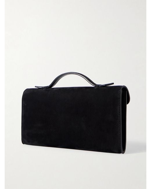 Metier Black Edge Embellished Nubuck Clutch