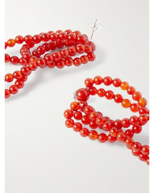 Completedworks Red Recycled Agate Beaded Earrings