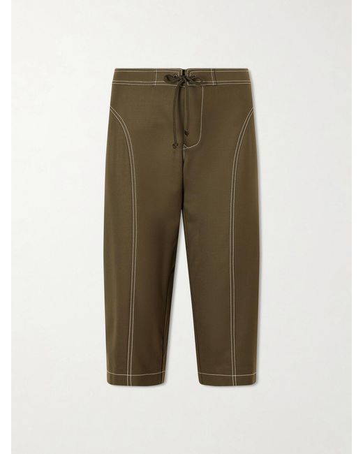 Aflalo Green Zuri Twill Skinny-Leg Capri Pants