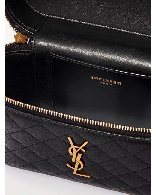 Saint Laurent Black Gaby Vanity Mini Quilted Leather Shoulder Bag
