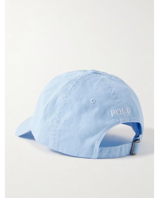 Polo Ralph Lauren Blue Embroidered Cotton-Twill Baseball Cap