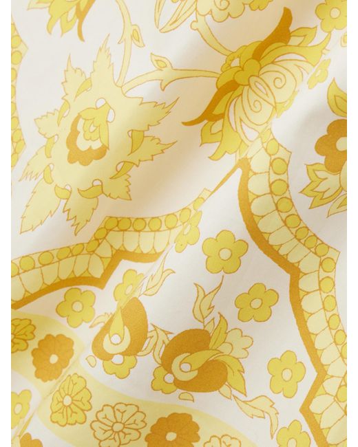 Cara Cara Yellow Mackenzie Printed Crepe Mini Dress