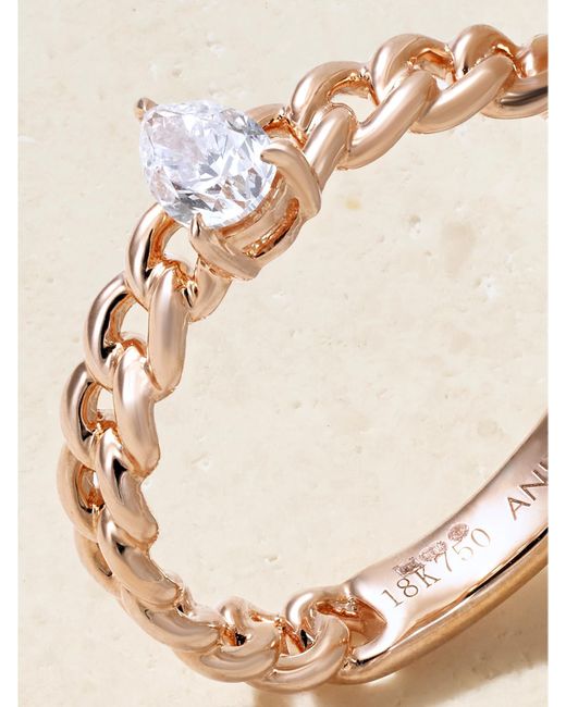 Anita Ko Natural Ring Aus 18 Karat Roségold Mit Diamant